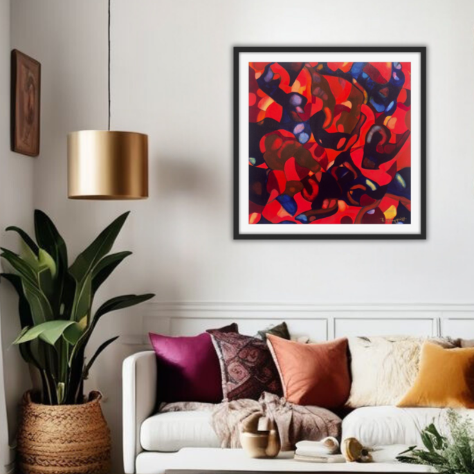 bohemian-modern-red-abstract-art