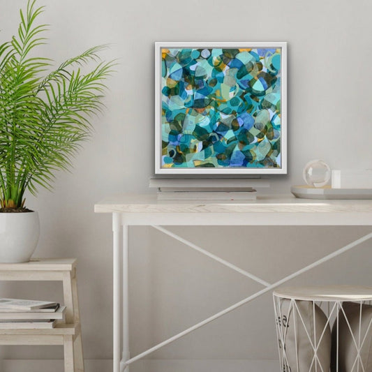 blue-green-abstract-painting-white-frame